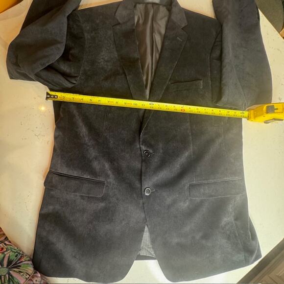 Calvin Klein Mens 46L Jacket Blazer Black Corduroy - Picture 9 of 12